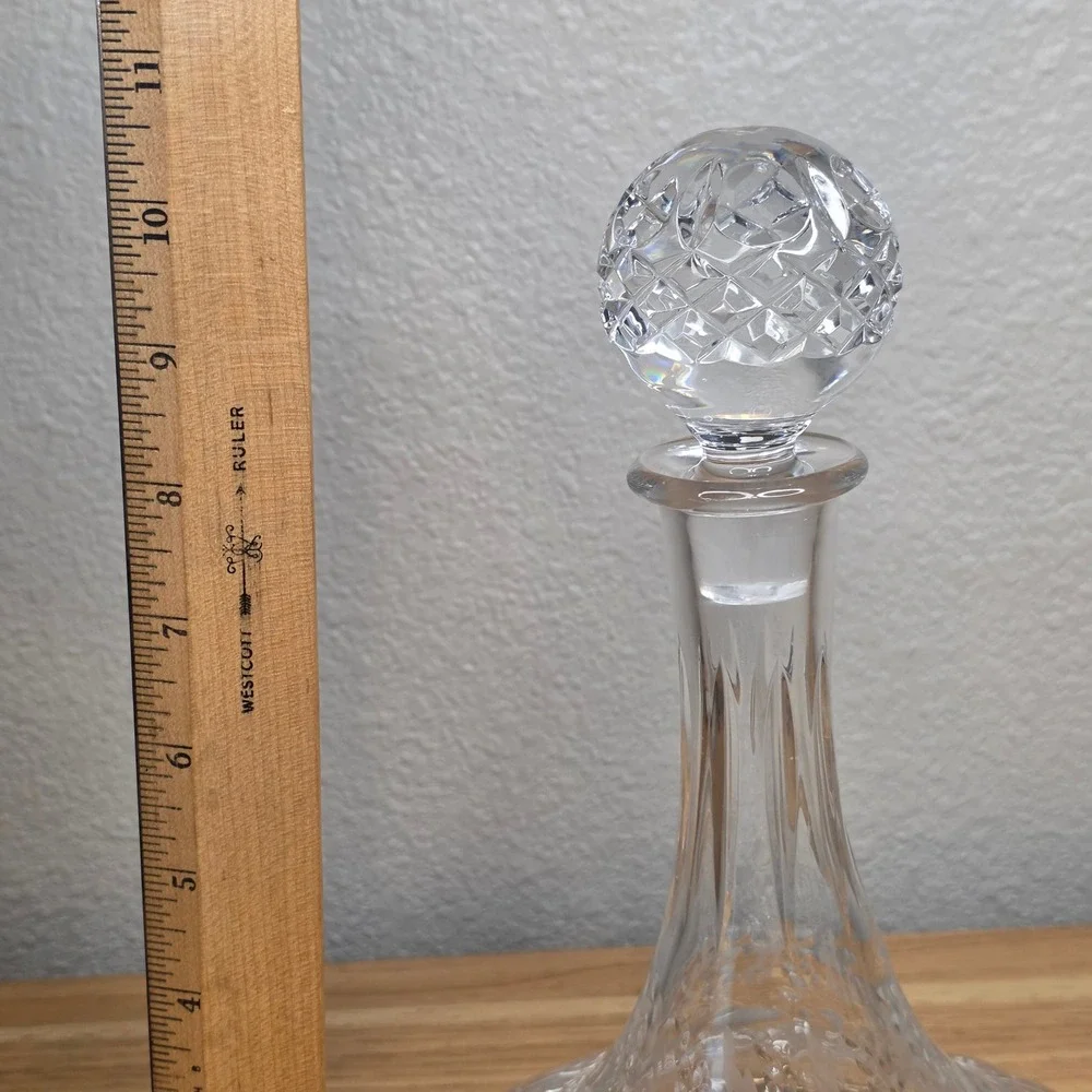 Vintage Rogaska Gallia Hand Blown Crystal Ships Decanter & Stopper 10 1/2
